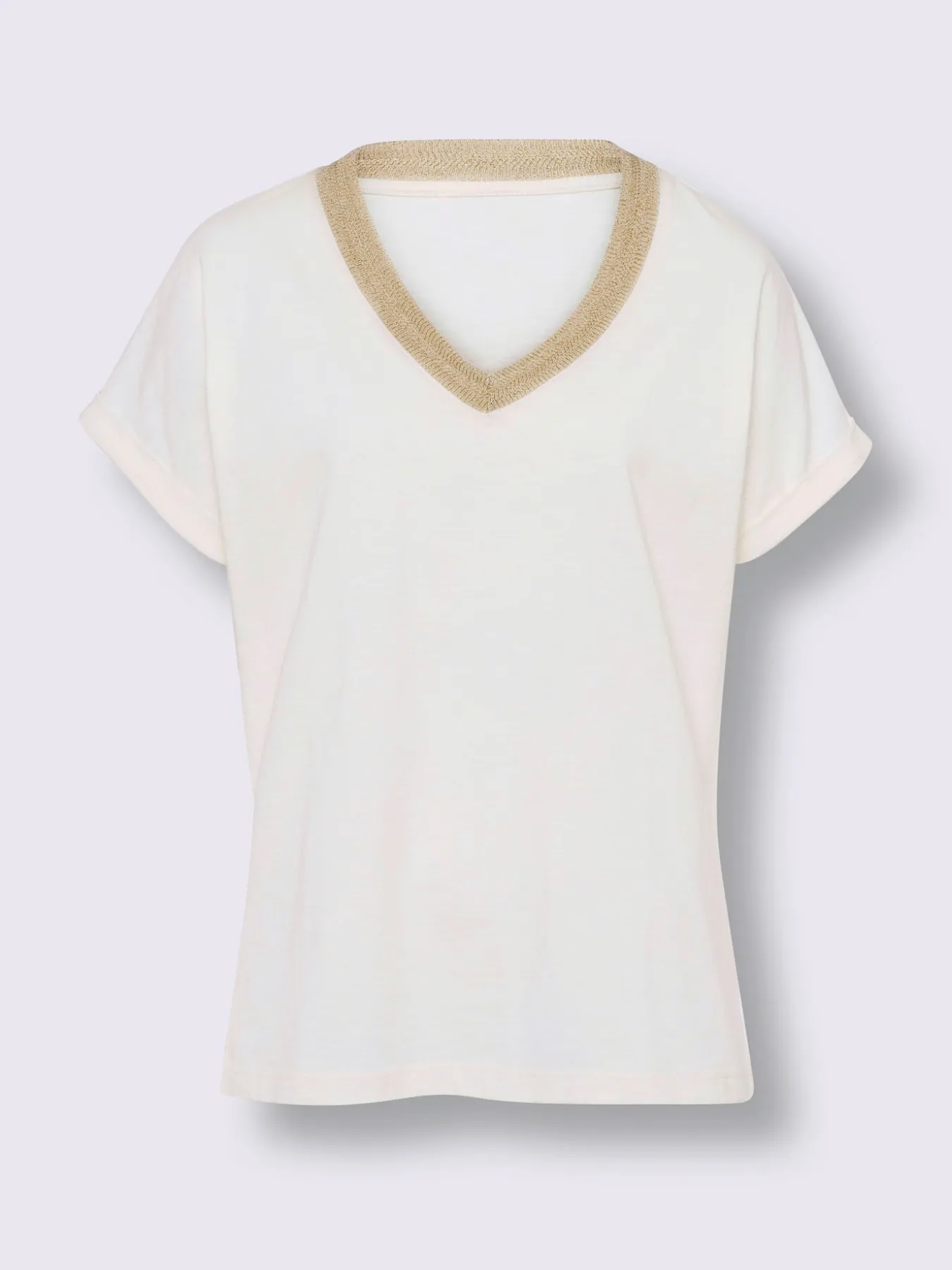 T-shirt à manches courtes ruban à l'encolure