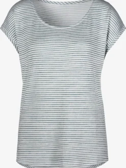 T-shirt à manches courtes rayures chinées discrètes