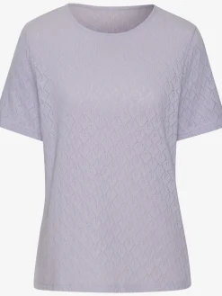 T-shirt à manches courtes tricot fin ajouré