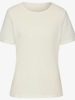 T-shirt à manches courtes tricot fin ajouré