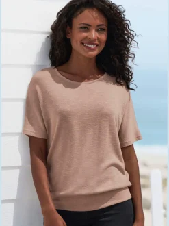 T-shirt à manches courtes tricot fin particulièrement doux