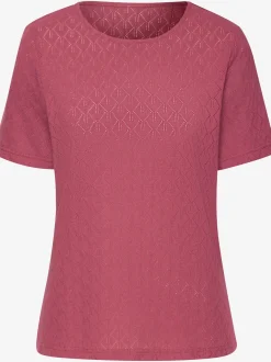 T-shirt à manches courtes tricot fin ajouré