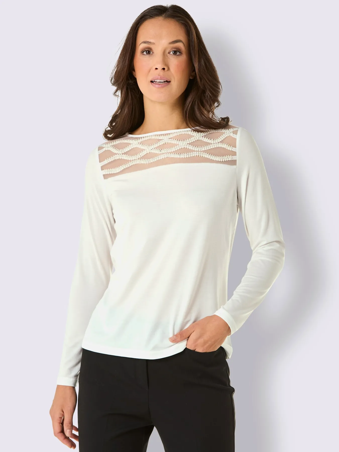 T-shirt à manches longues 96% lyocell (tencel)