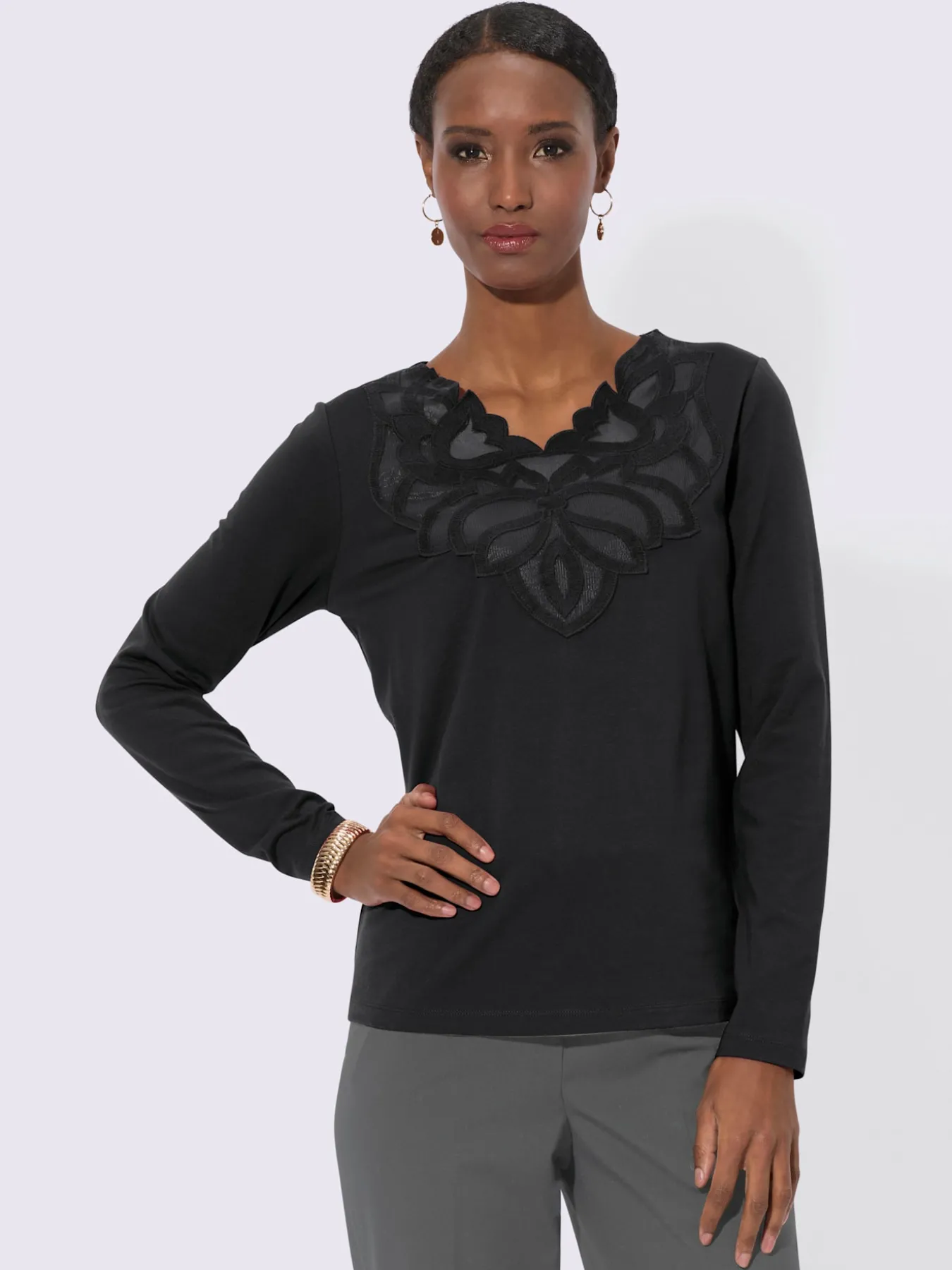 T-shirt à manches longues 48% modal