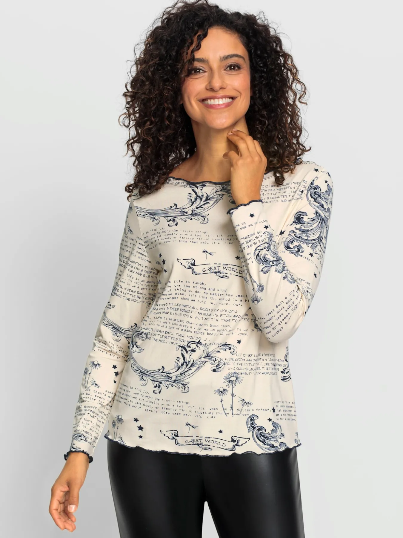 T-shirt à manches longues avec viscose (ecovero)