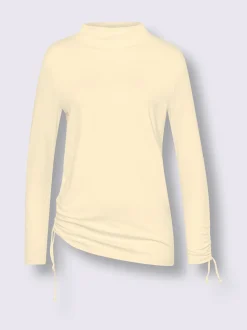 T-shirt à manches longues coulisses latérales avec liens à nouer