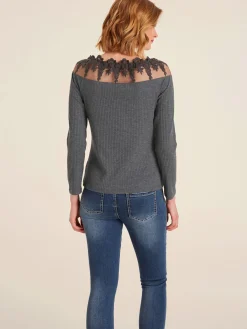 T-shirt à manches longues coupe ajustée