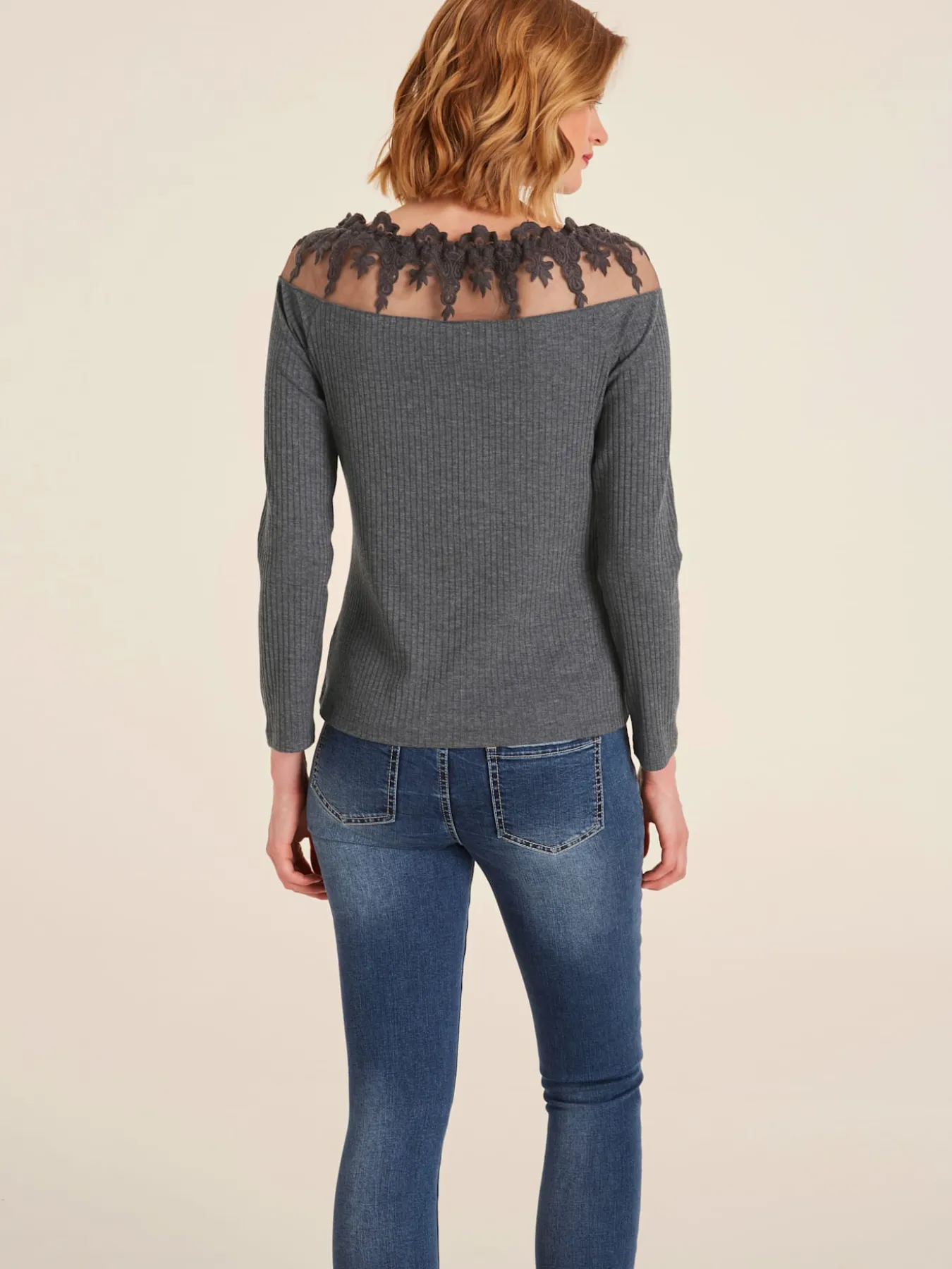 T-shirt à manches longues coupe ajustée