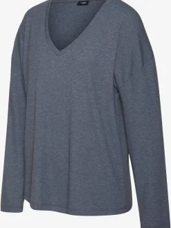 T-shirt à manches longues en tricot côtelé