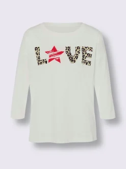 T-shirt à manches longues inscription tendance
