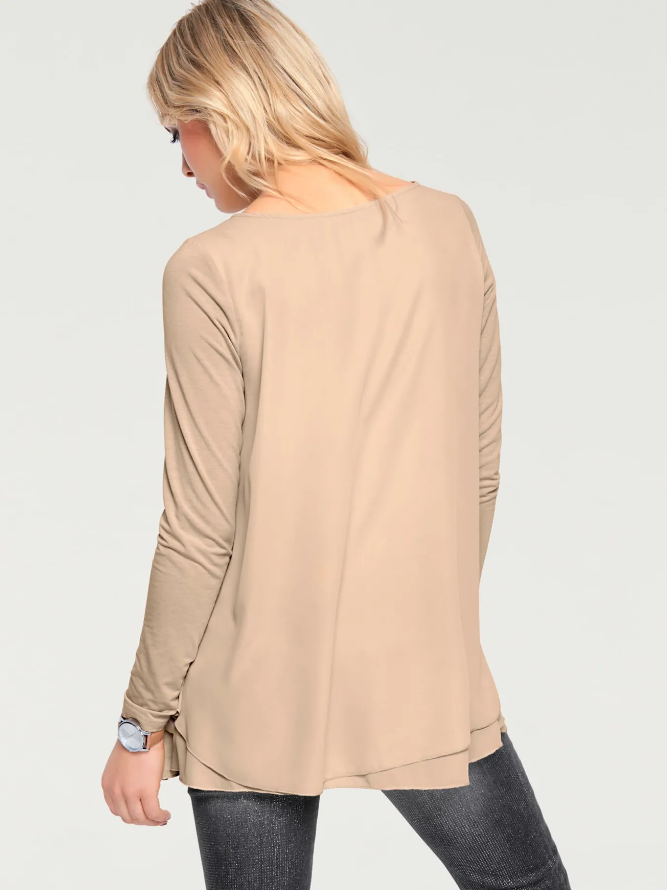 T-shirt à manches longues joli look superposé
