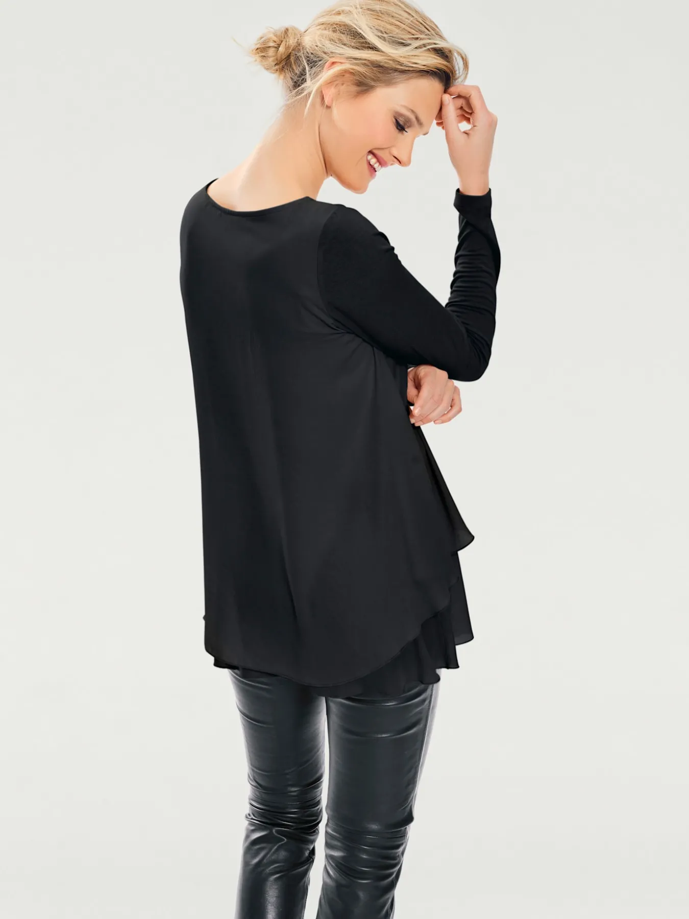 T-shirt à manches longues joli look superposé