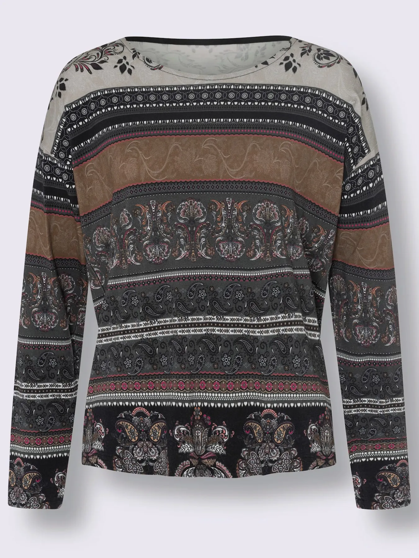 T-shirt à manches longues motif imprimé romantique