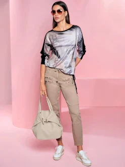 T-shirt à manches longues motif imprimé exclusif