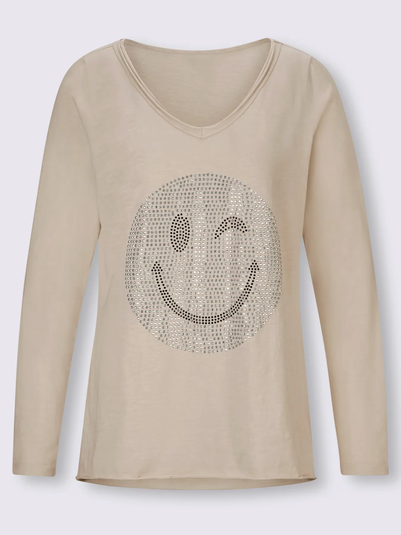 T-shirt à manches longues petites pierres fantaisie
