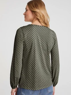 T-shirt à manches longues superbe motif à pois