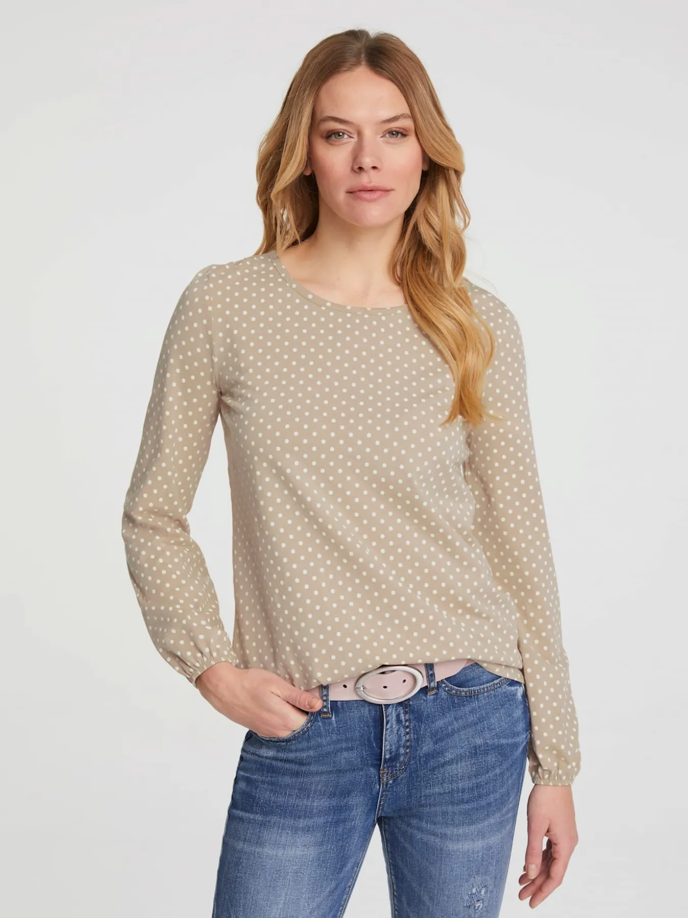 T-shirt à manches longues superbe motif à pois