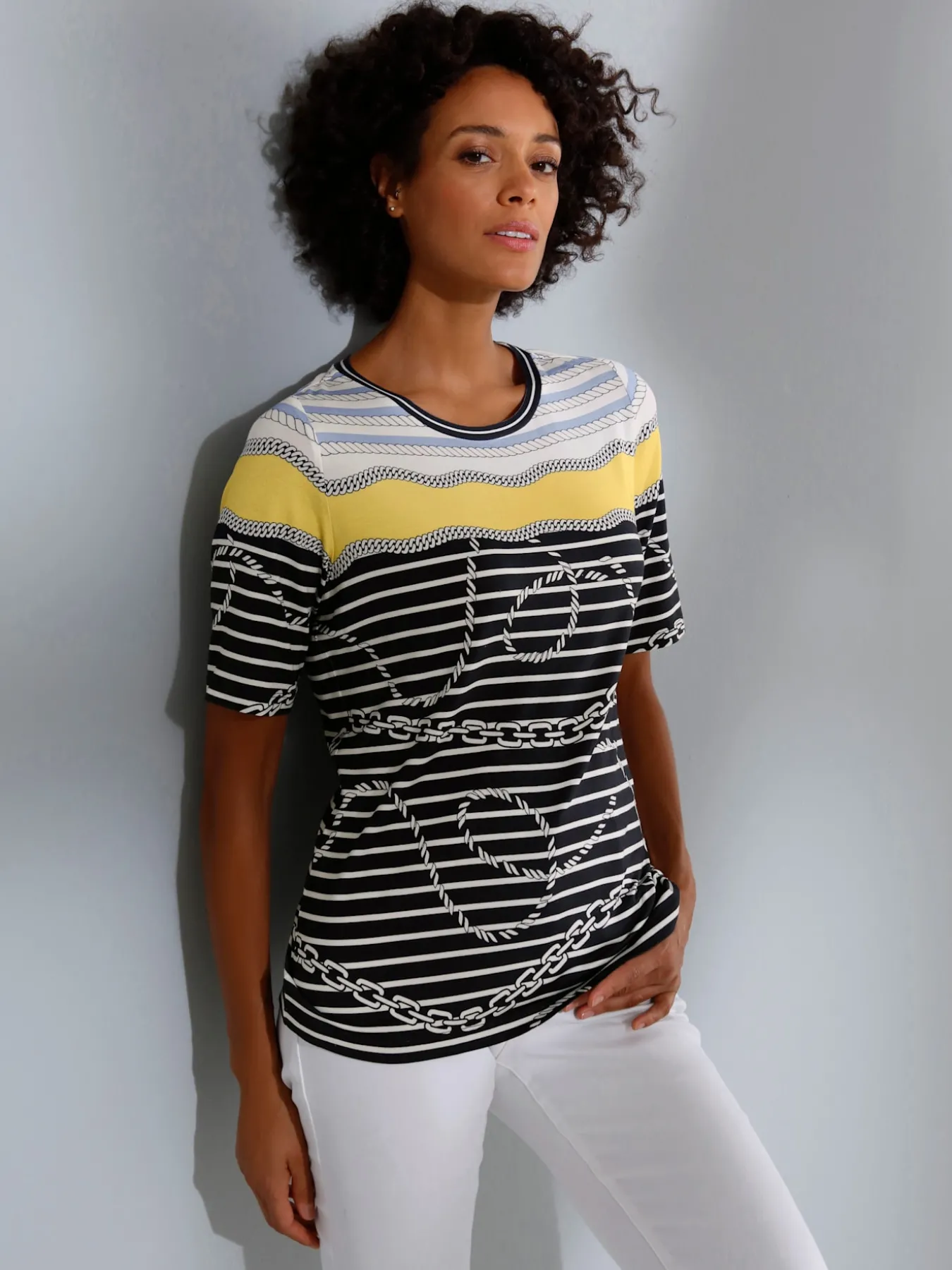 T-shirt à rayures 95% modal