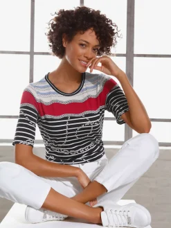 T-shirt à rayures 95% modal