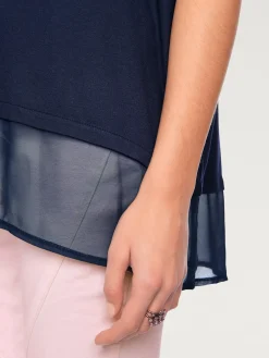 T-shirt ample tissu léger à l'ourlet