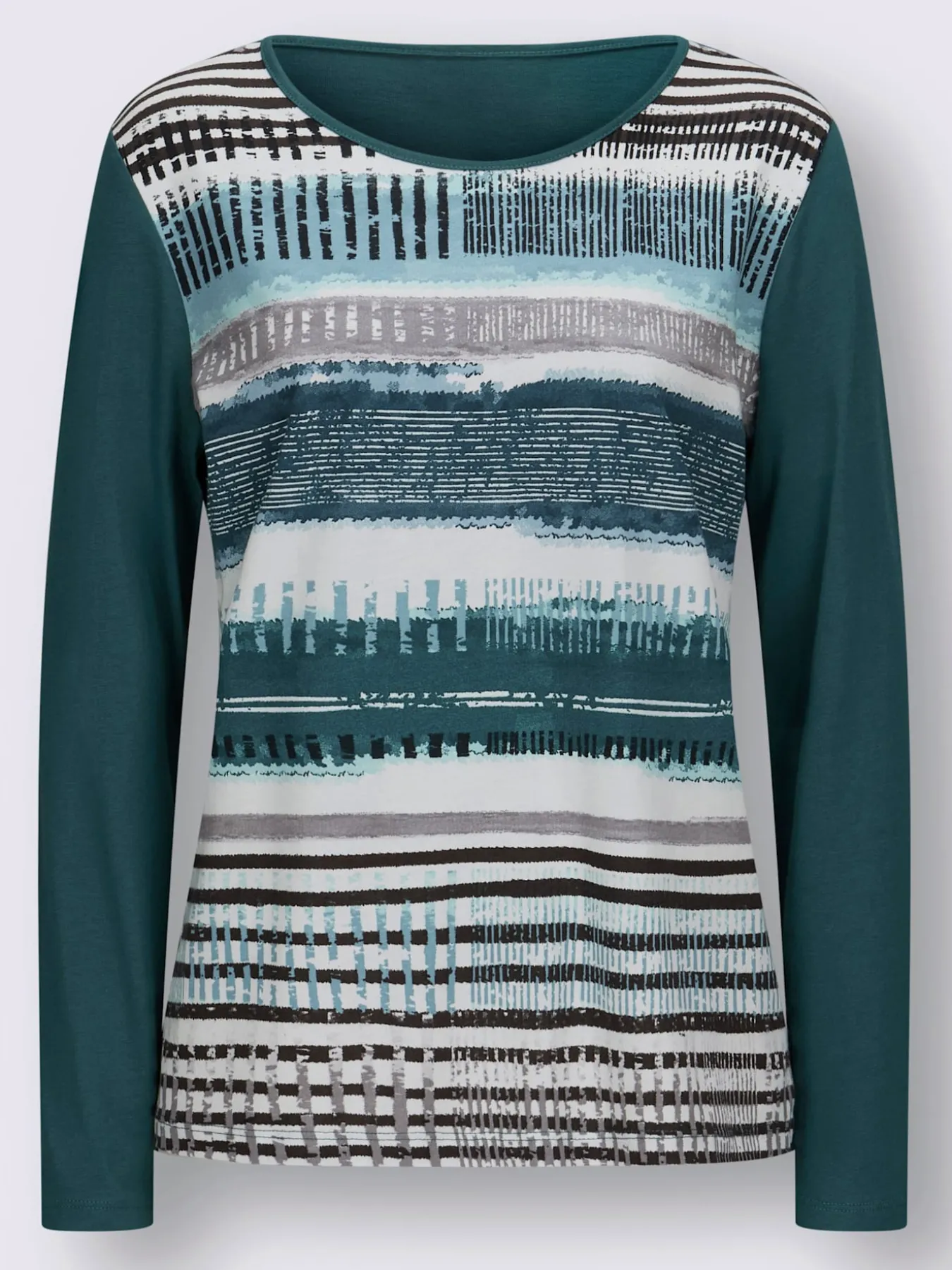 T-shirt avec un imprimé tendance et manches longues