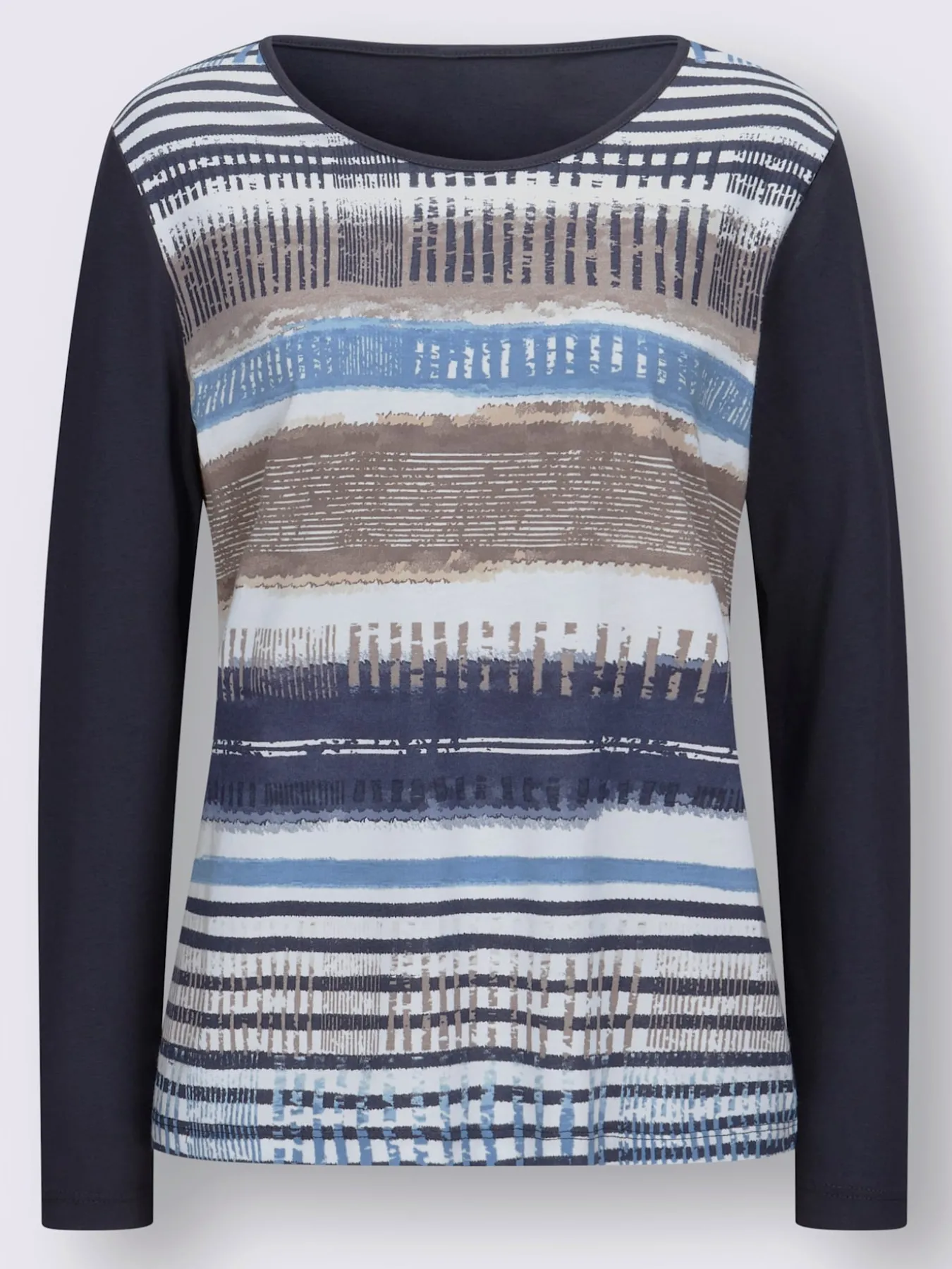 T-shirt avec un imprimé tendance et manches longues