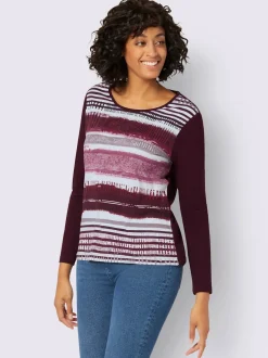 T-shirt avec un imprimé tendance et manches longues