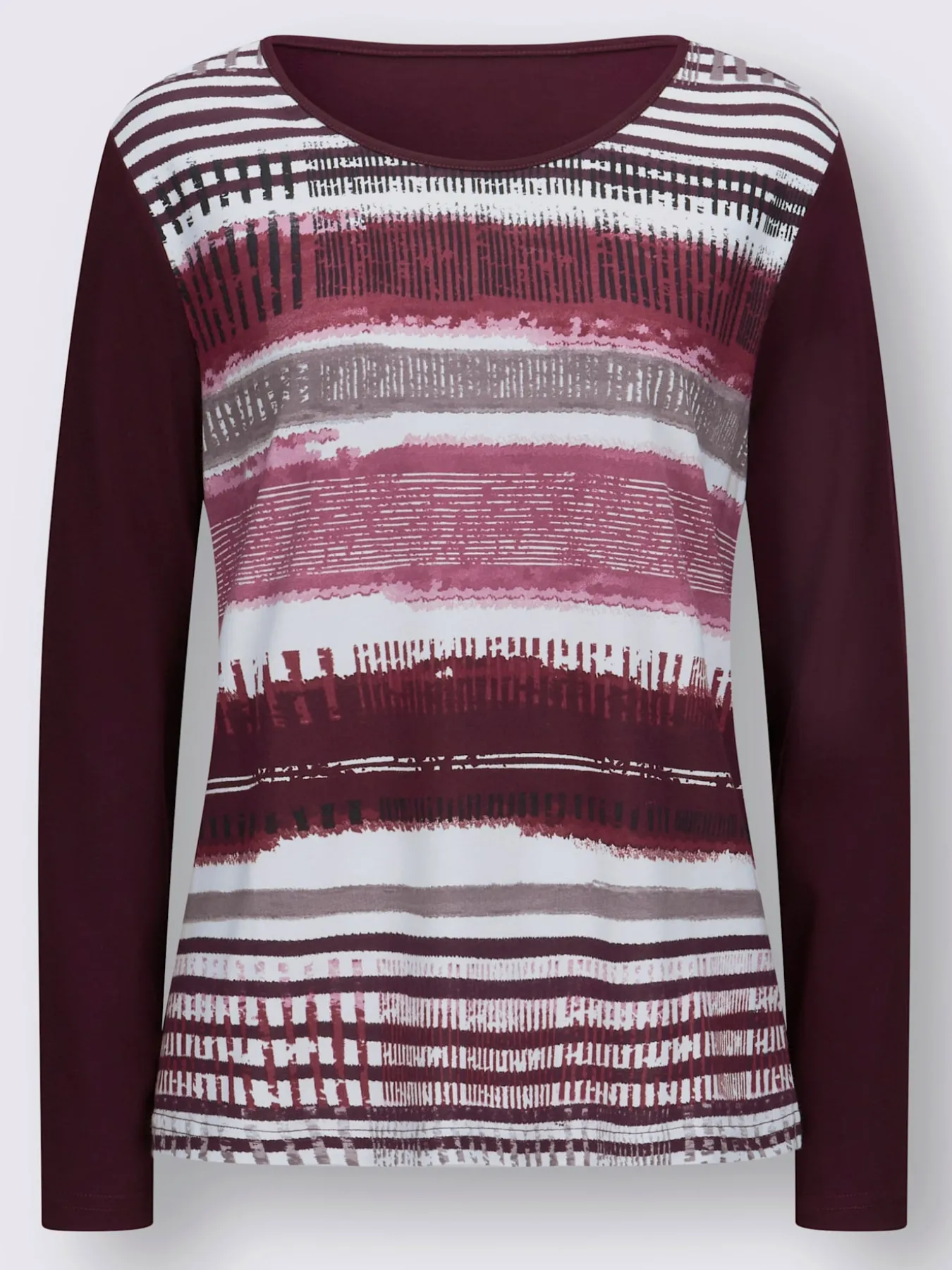 T-shirt avec un imprimé tendance et manches longues