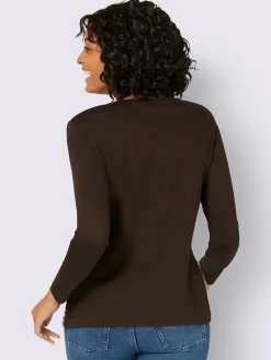 T-shirt avec un imprimé tendance et manches longues
