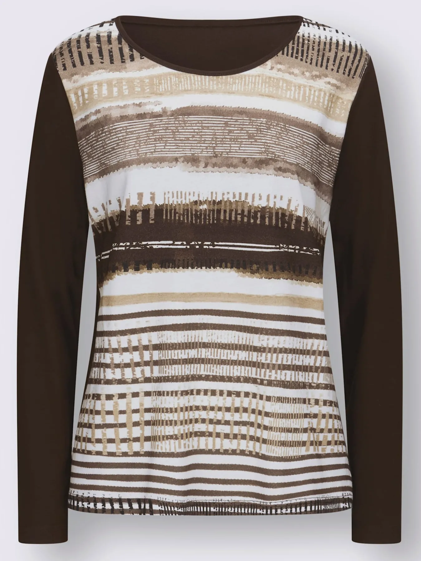T-shirt avec un imprimé tendance et manches longues