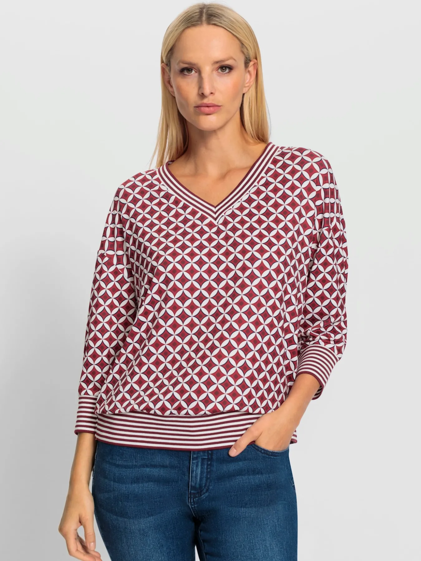 T-shirt bords-côtes rayés