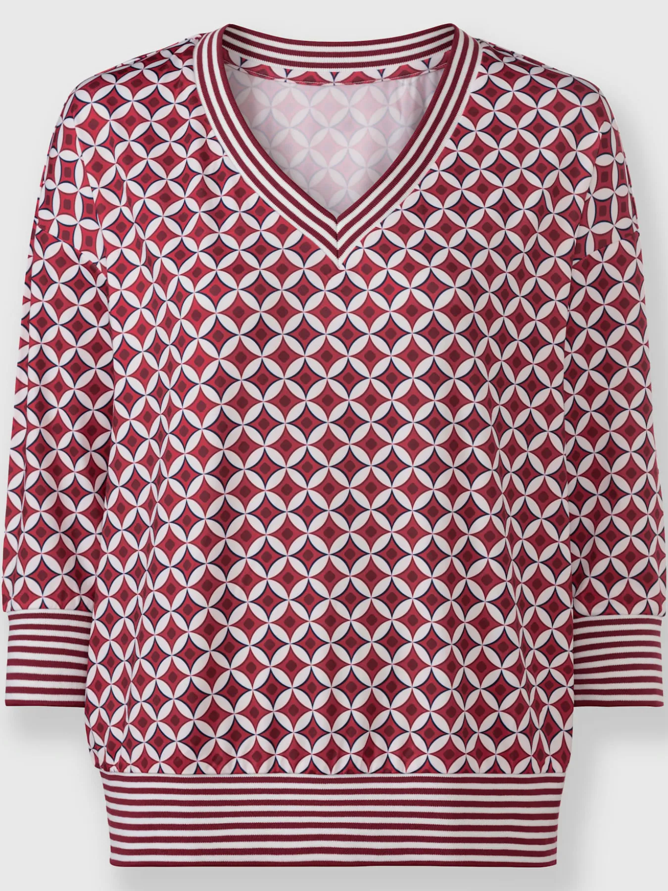 T-shirt bords-côtes rayés