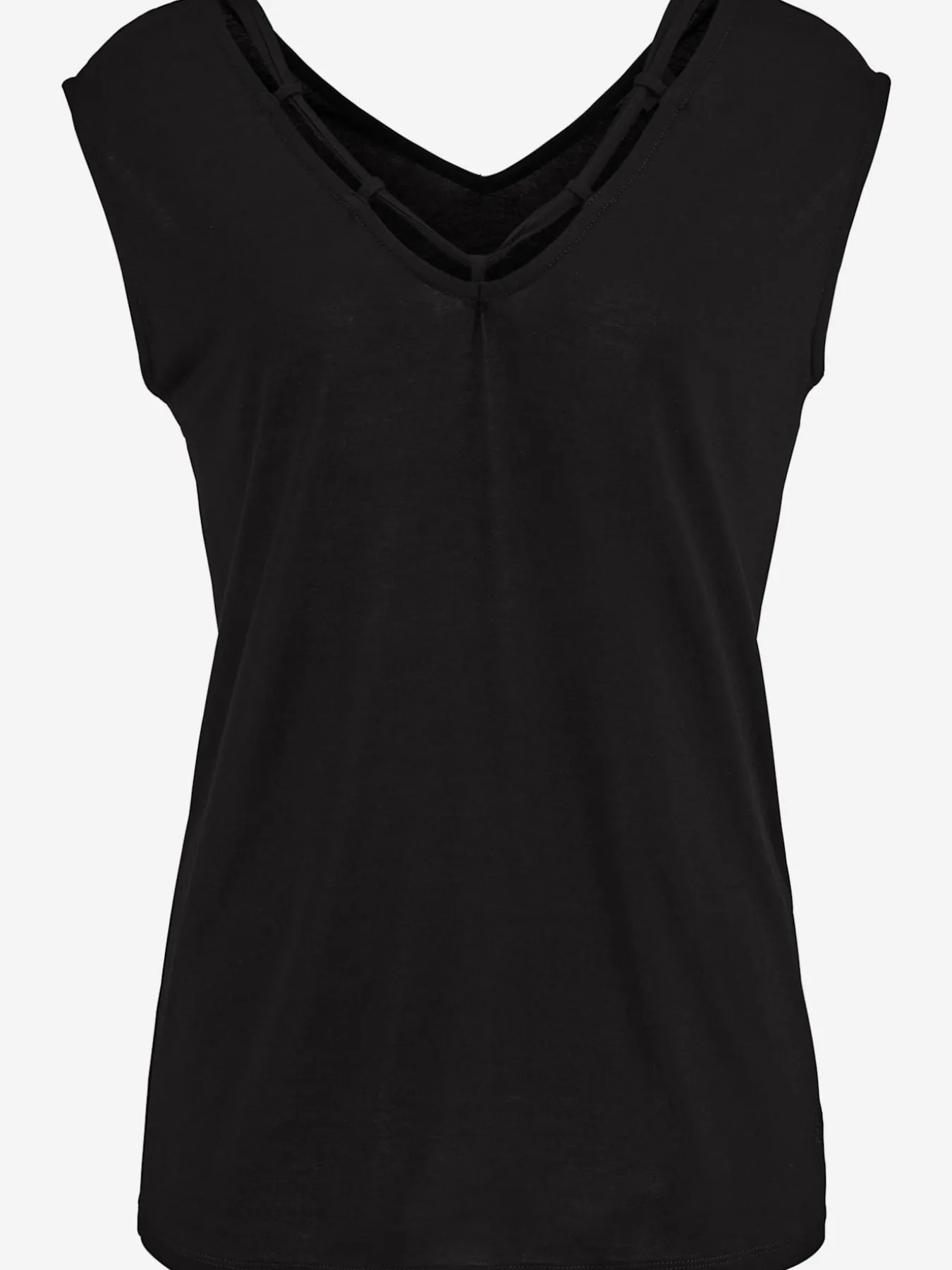 T-shirt col v avec cordons