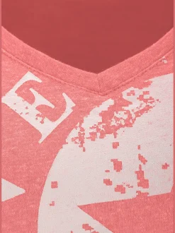 T-shirt de plage imprimé devant sur le côté pour un look vintage tendance