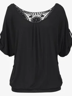T-shirt de plage joli détail crochet au dos