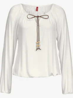 T-shirt de plage lien à nouer à l'encolure élastiquée
