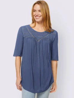 T-shirt détails en dentelle tendance