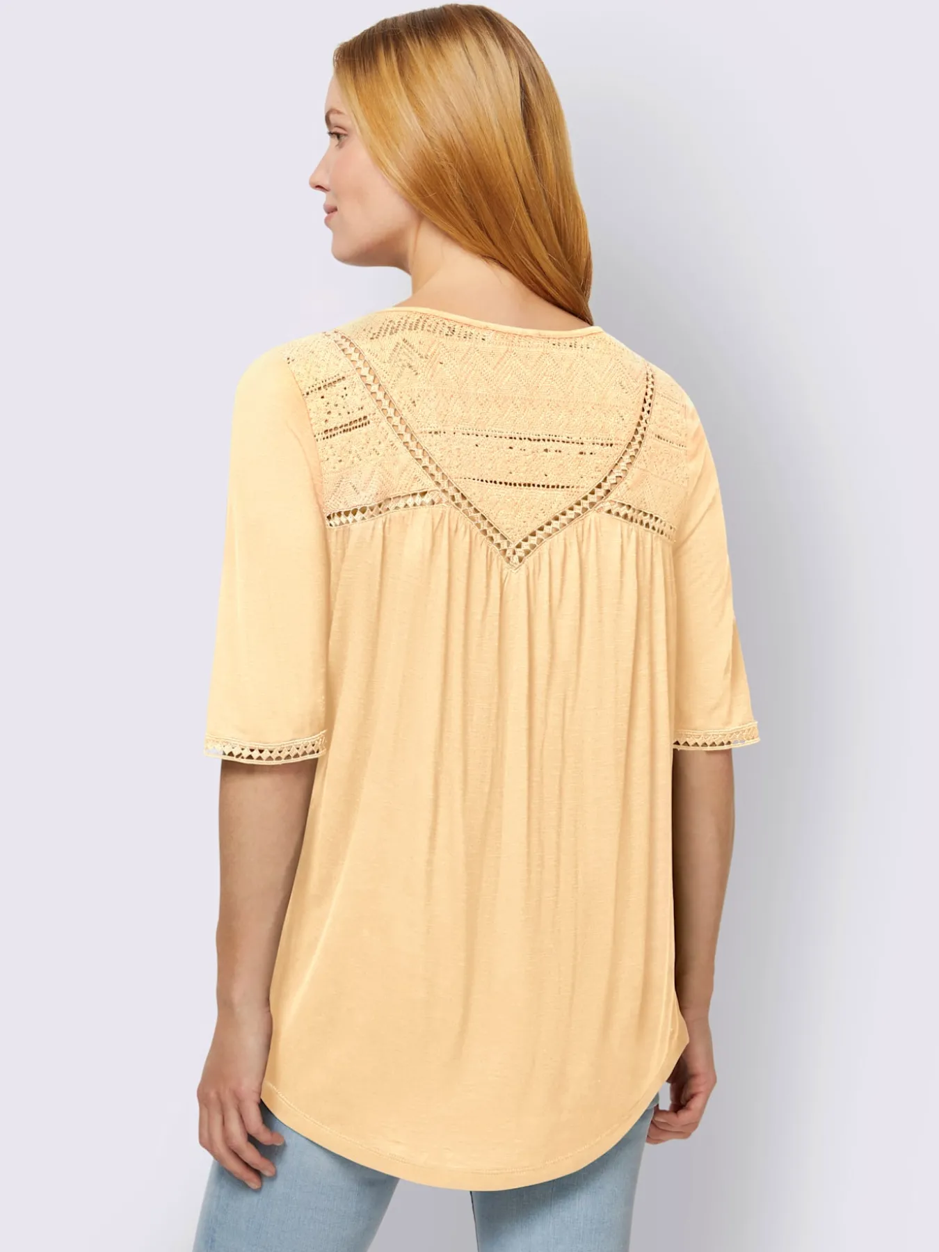 T-shirt détails en dentelle tendance