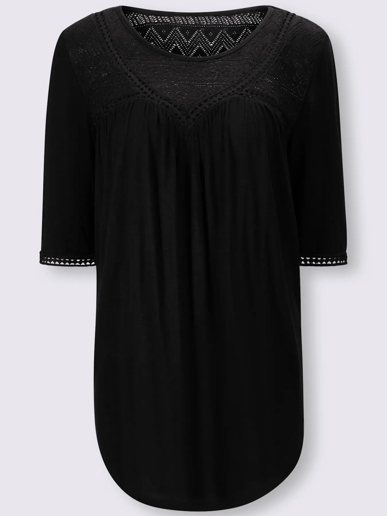 T-shirt détails en dentelle tendance