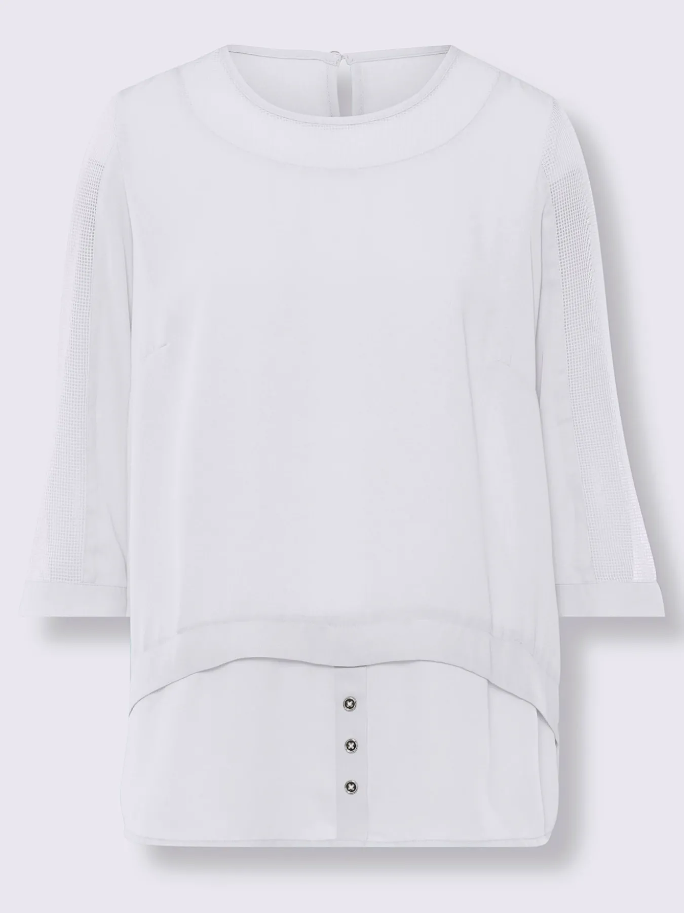 T-shirt empiècements résille, allure élégante