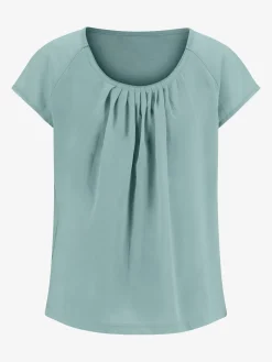 T-shirt en coton fluide effets plissés élégants