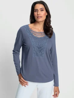 T-shirt en dentelle 50% modal