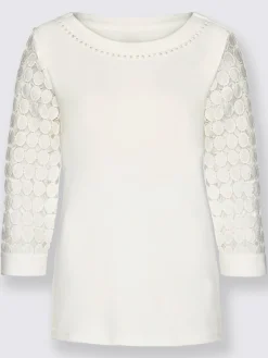T-shirt en dentelle qualité indéformable