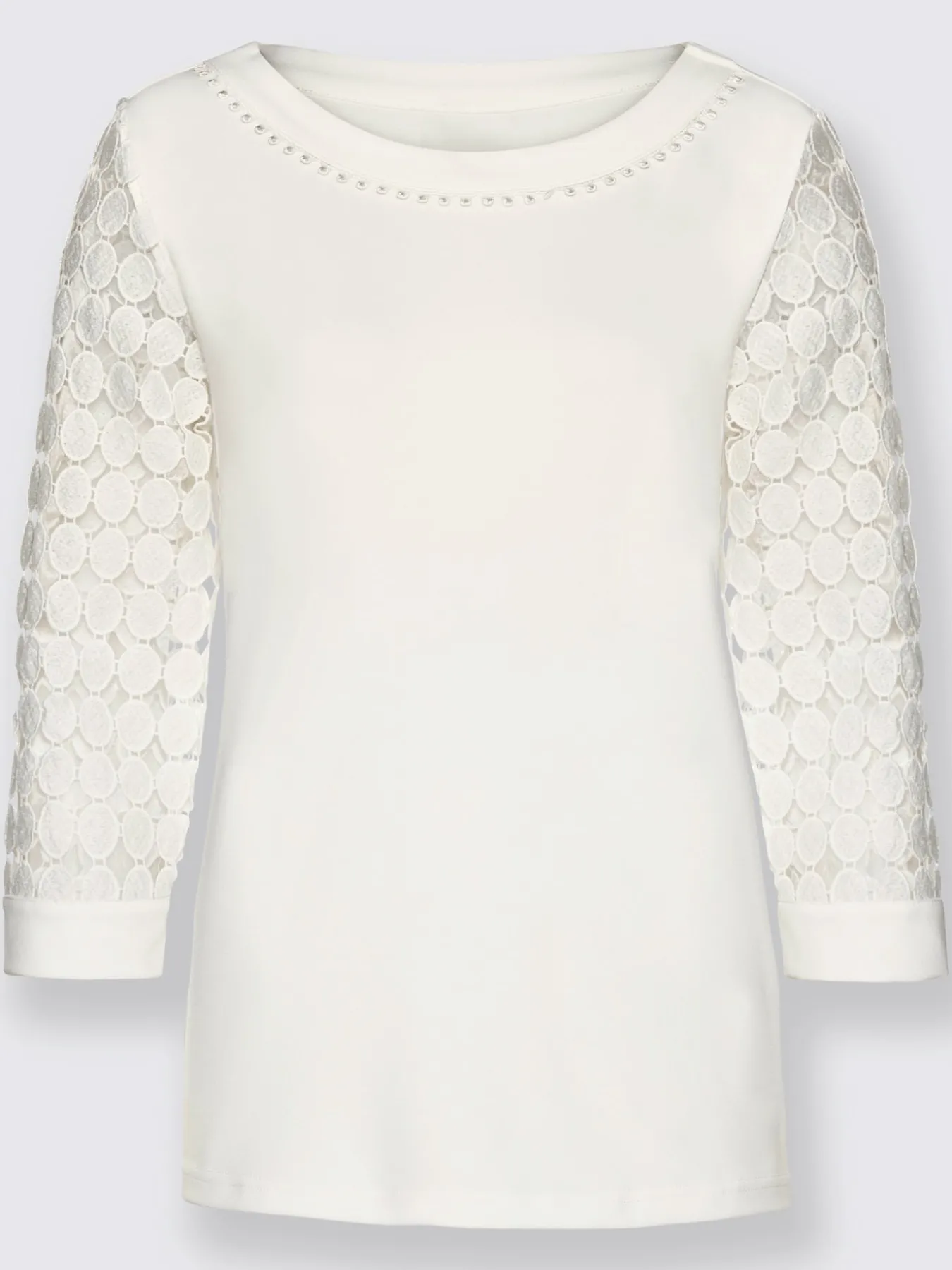 T-shirt en dentelle qualité indéformable