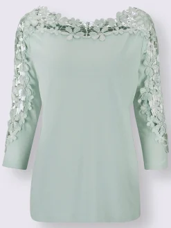 T-shirt en dentelle viscose