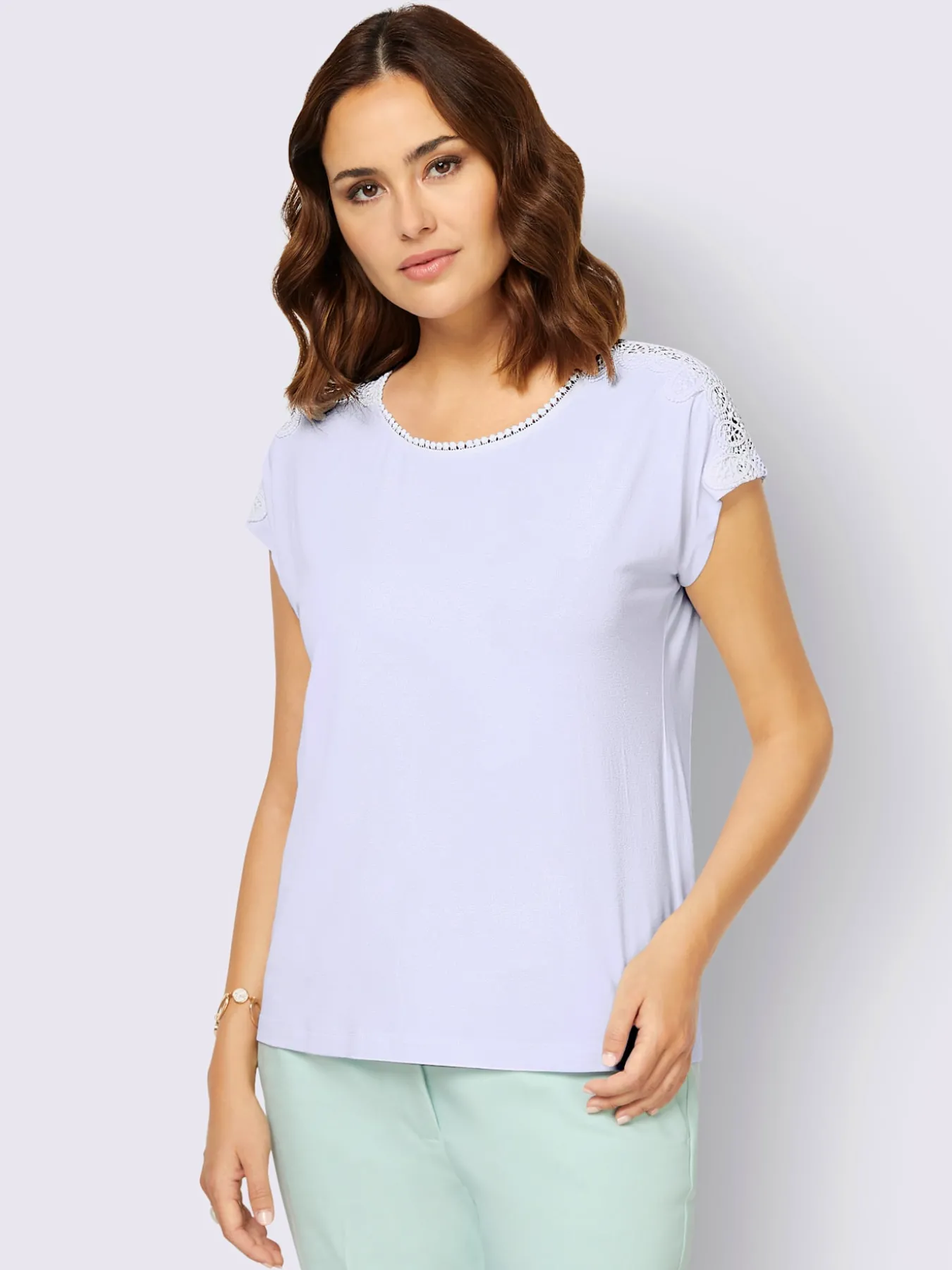 T-shirt en dentelle viscose