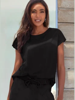 T-shirt en synthétique velours