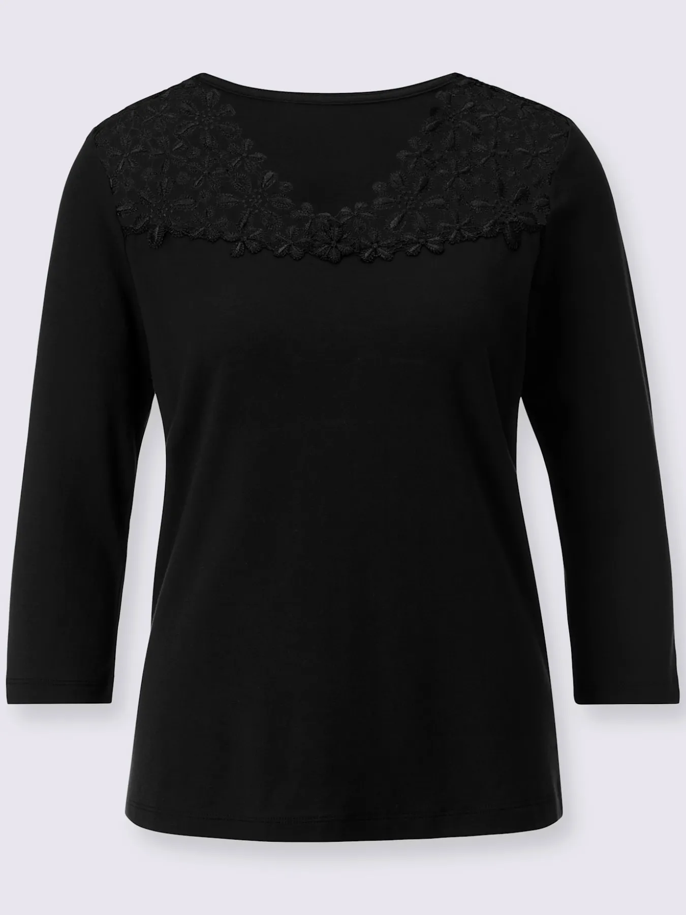 T-shirt en v 48% modal