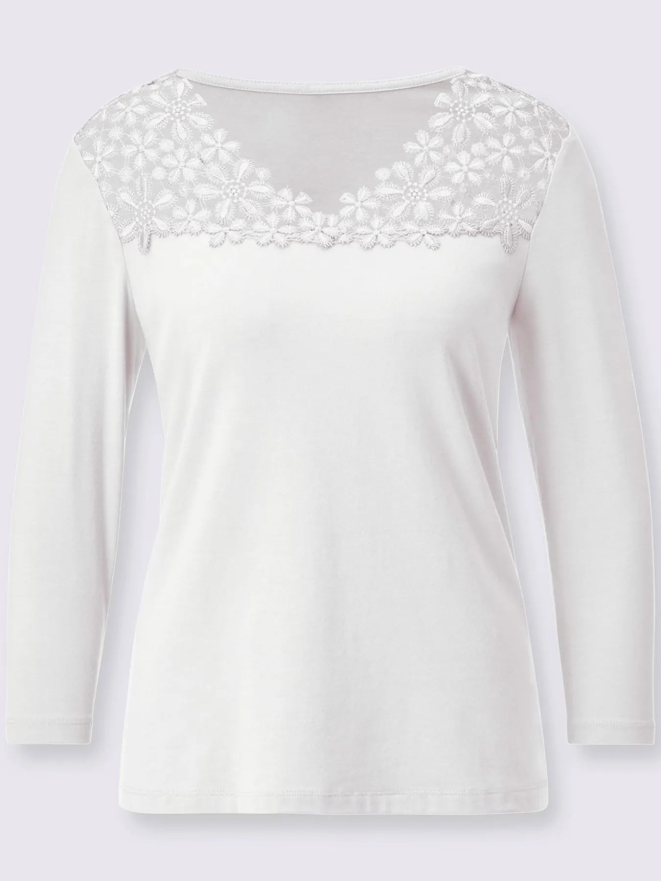 T-shirt en v 48% modal