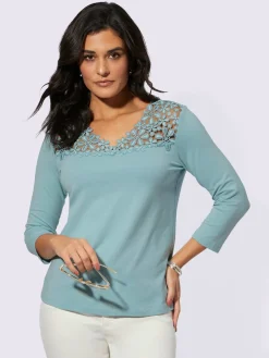 T-shirt en v 48% modal